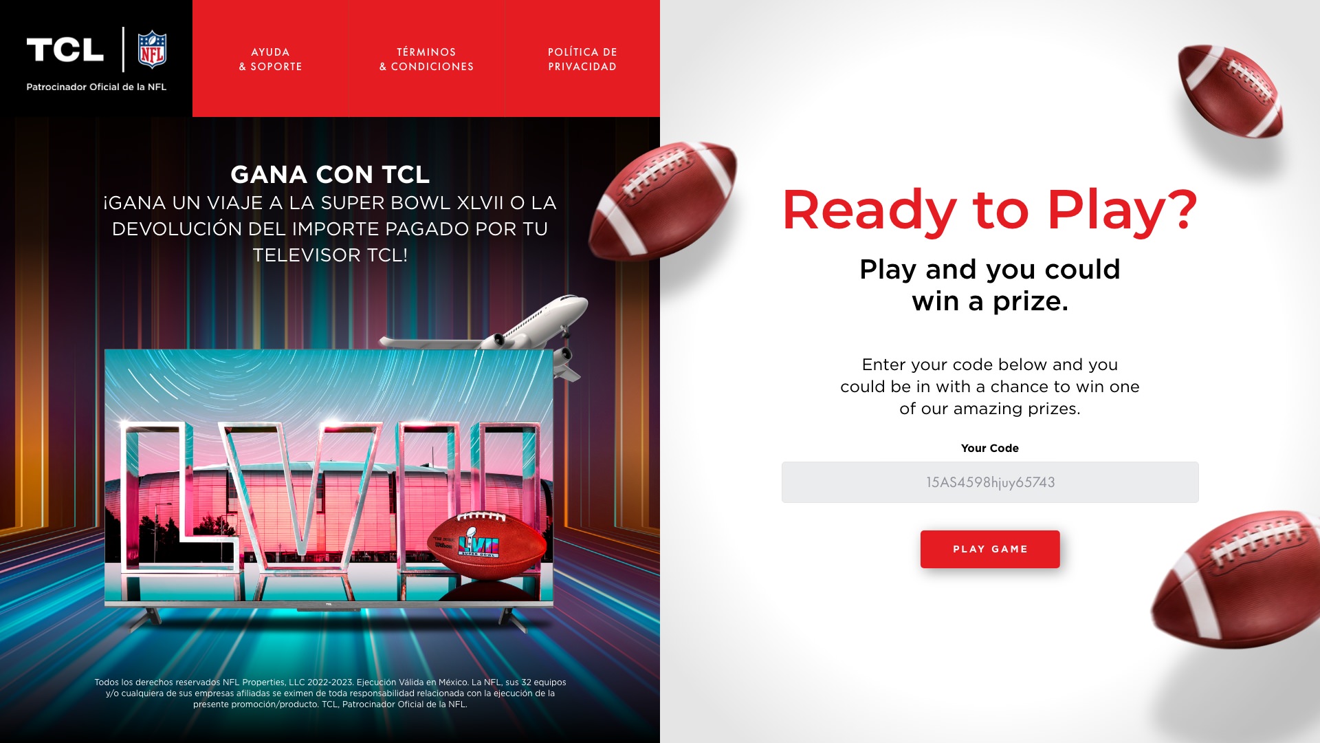 TCL Desktop - Code Entry