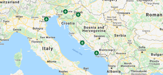 departures Croatia and Slovenia